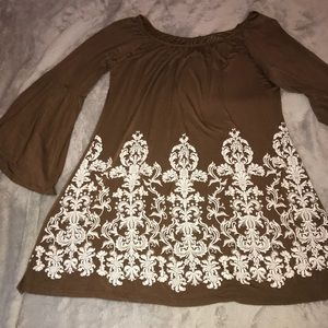 brown elegance dress